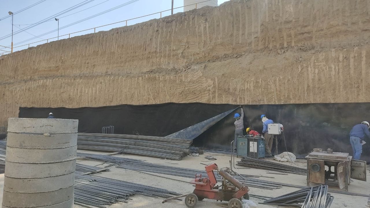 نمای واقعی گود و عملیات اجرایی در کارگاه